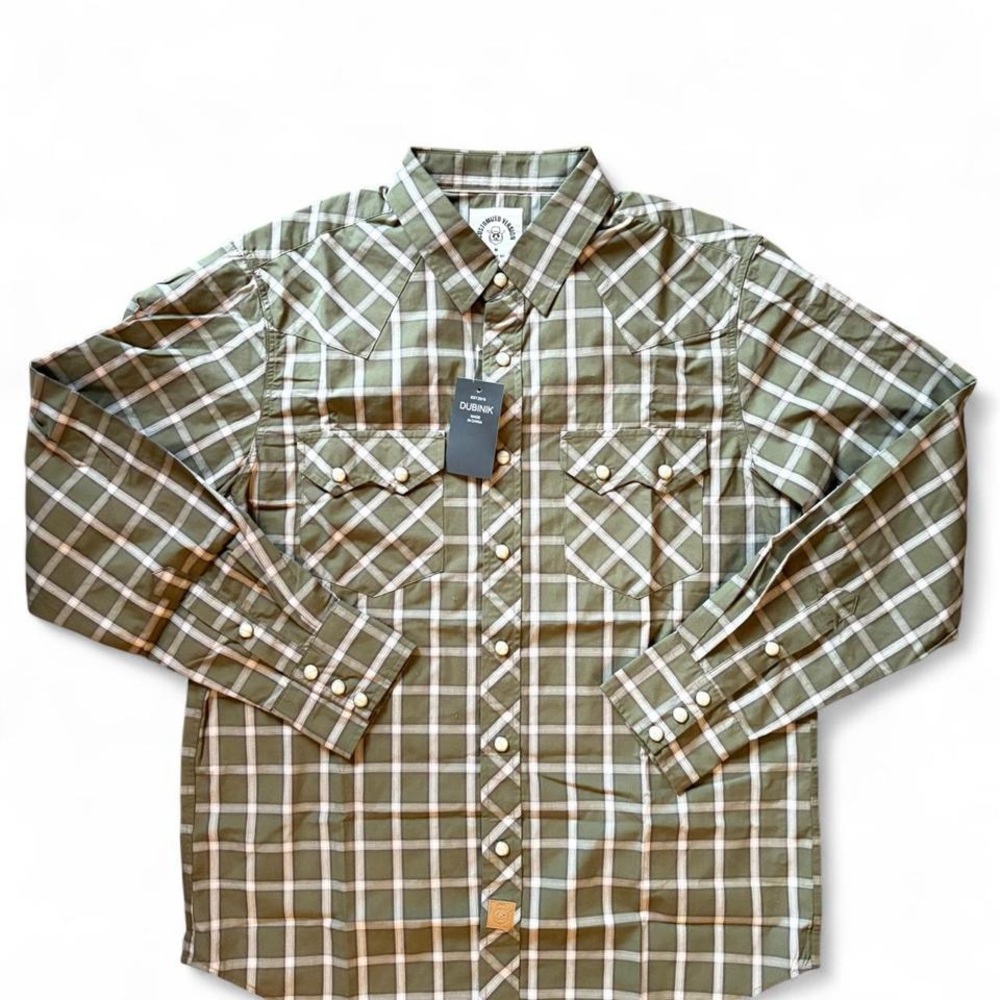 Men's Green Plaid Casual Shirt